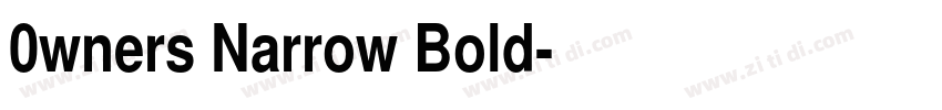 0wners Narrow Bold字体转换